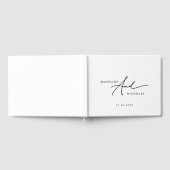 Livre D'or Calligraphie noir et blanc Chic Mariage moderne (Complet)