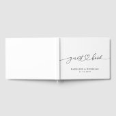 Livre D'or Calligraphie noir et blanc Simple Mariage moderne (Complet)