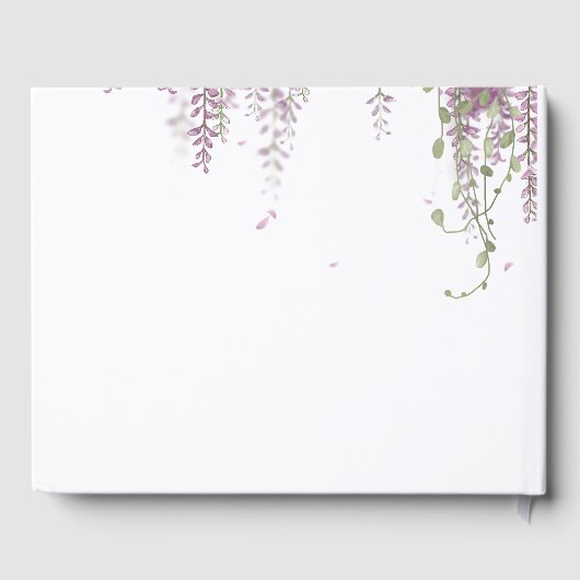 Livre D'or Calligraphie romantique Wisteria Purple Mariage (Verso)
