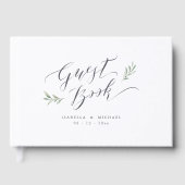 Livre D'or Calligraphie simple mariage de verdure rustique (Recto)