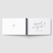 Livre D'or Calligraphie simple mariage de verdure rustique (Complet)