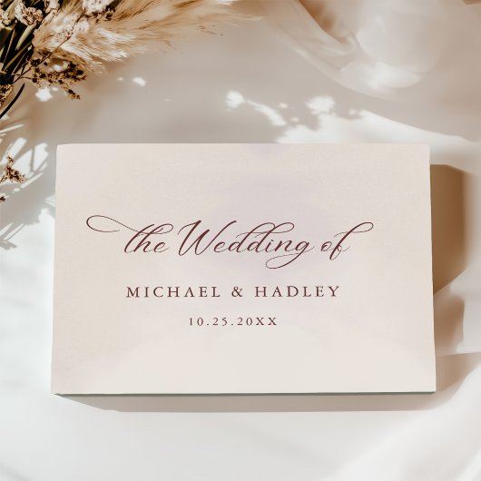 Livre D'or Calligraphie simple Mariage rustique