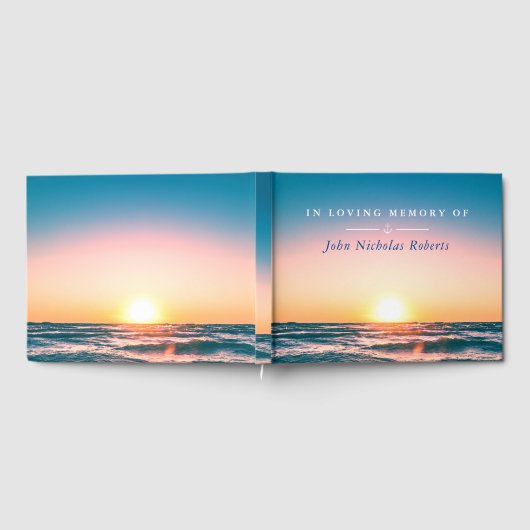 Livre D'or Calme Sunset Ancre Nautical Memorial Service (Complet)