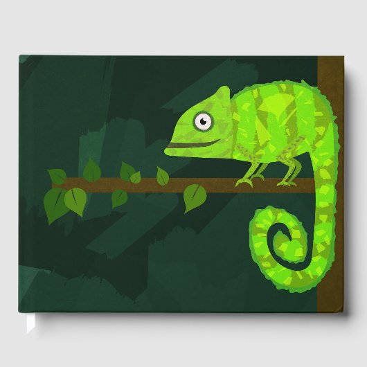 Livre D'or Caméléon vert mignon (Recto)