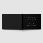 Livre D'or Carbone noir Elegant Minimal Mariage Guestbook (Complet)