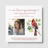 Livre D'or Cardinal Love Mémoire funéraire Carré (Recto)