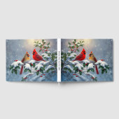 Livre D'or Cardinaux rouges et Holly en neige (Complet)