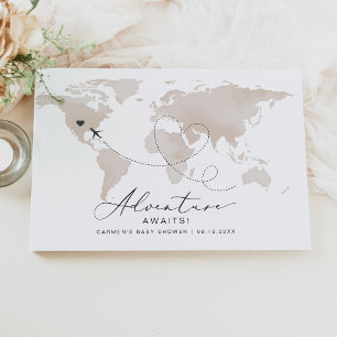 Livre D'or CARMEN Carte Beige Baby shower d'aventure