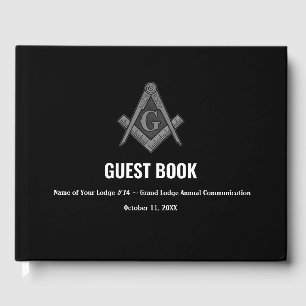 Livre D'or Carré de maçonnerie et boussole Black Freemasons