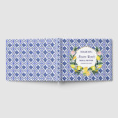 Livre D'or Carreaux Bleus au Citron Italien Remerciements de (Complet)