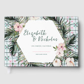 Livre D'or Carreaux floraux | Mariage tropical marocain (Recto)