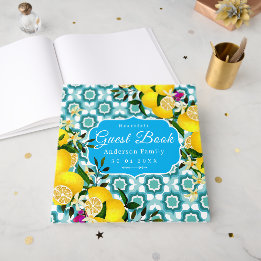 Livre D'or Carreaux Méditerranéens au Citron Bleu