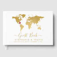 Carte Gold World Destination de coeur personnalisé