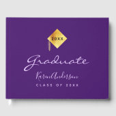 Livre D'or Casquette d'or violet Graduation (Recto)