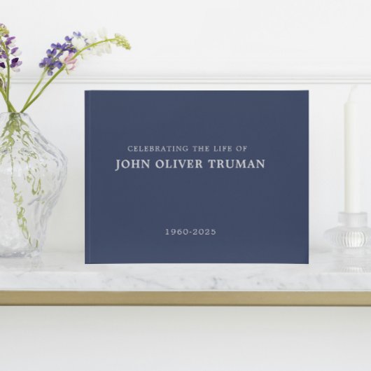 Livre D'or Celebrating Life of Personalized Memorial Funeral