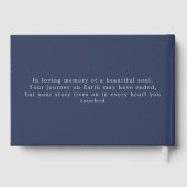 Livre D'or Celebrating Life of Personalized Memorial Funeral (Verso)