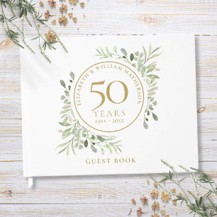 Livre D'or Célébration d'anniversaire de mariage de 50 ans av