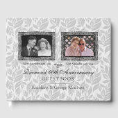 Livre D'or Célébration de diamant de fleurs d'anniversaire de (Recto)