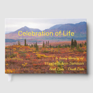 Livre D'or Célébration de la vie Denali Autumn Alaska Memoria