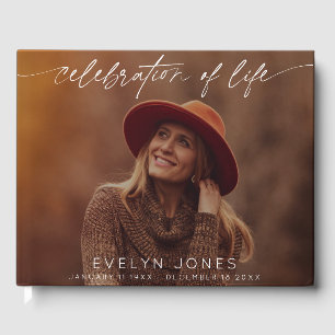 Livre D'or Célébration de la vie Script Funeral Photo