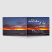 Livre D'or Célébration de la vie Sunset Sea Ocean Memorial (Complet)