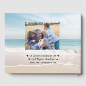 Livre D'or Célébration de la vie sur la plage Photo Funeral M (Verso)