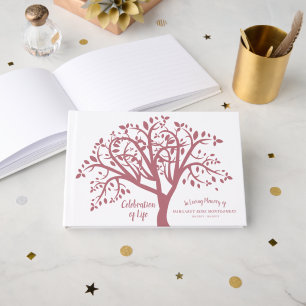 Livre D'or Célébration de l'arbre de vie moderne écriture ros