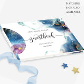 Livre d'or céleste, bleu étoilé Turquoise et viole