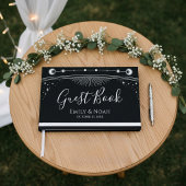 Livre D'or Celestial Black Silver Sun Moon Stars Wedding 