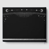 Livre D'or Celestial Black Silver Sun Moon Stars Wedding  (Verso)