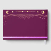 Livre D'or Celestial Fuchsia Gold Sun Moon Stars Wedding  (Verso)