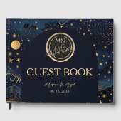 Livre D'or Celestial Navy Gold Wedding (Recto)