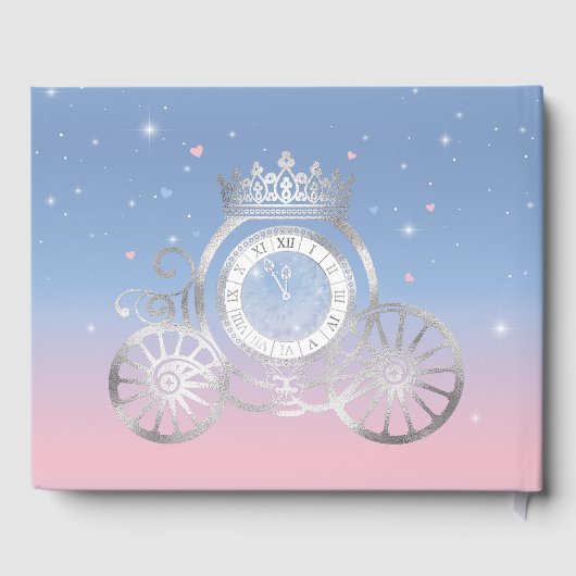 Livre D'or Cendrillon Chaussure Bleu Clair et Rose Quinceañer (Verso)