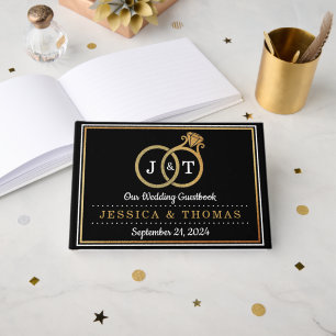Livre D'or Cercles Mariages Chic Faux Gold Foil