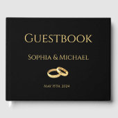 Livre D'or Cercles Mariages Noir et Or- (Recto)