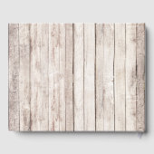 Livre D'or Cérémonie de Mariage campagnard de Rose de bois ru (Verso)