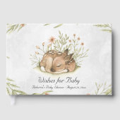 Livre D'or Cerf de forêt | Baby shower animal forestier (Recto)
