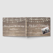 Livre D'or Chaîne rustique en bois Lumières et Mariage photo (Complet)