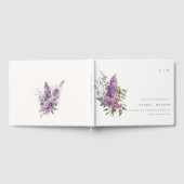 Livre D'or Chalet Dusky Lilac Mariage d'aquarelle florale (Complet)