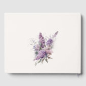Livre D'or Chalet Dusky Lilac Mariage d'aquarelle florale (Verso)