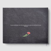 Livre D'or Chalkboard Aquarelle Fleur Peinture, rustique (Verso)