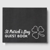 Livre D'or Chalkboard Shamrock, Saint Patrick's Day (Recto)