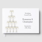 Livre D'or Champagne Glasses Simple Wedding (Recto)