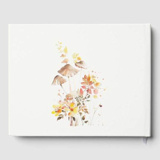 Livre D'or Champignon chic Wildflower Mariage botanique d'aut (Verso)