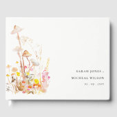 Livre D'or Champignon chic Wildflower Mariage botanique d'aut (Recto)