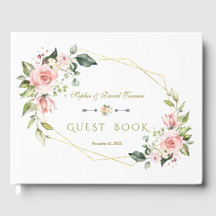 Livre D'or Charm Aquarelle Blush Floral Mariage