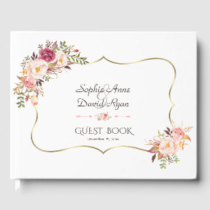 Livre D'or Charm Gold Blush rose Mariage floral