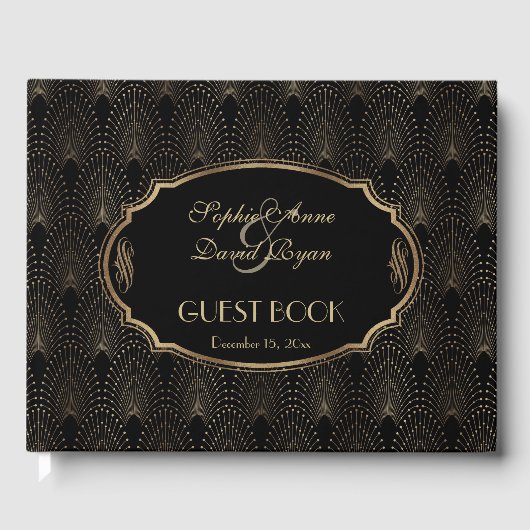 Livre D'or Charm Great Gatsby 20s Art Déco Mariage (Recto)