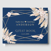 Livre D'or Charm Pampas Grass Blanc Orchidée Fleurs Mariage (Recto)