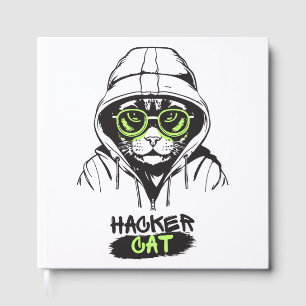 Livre D'or Chat de pirate cyber joueur codeur drôle tech